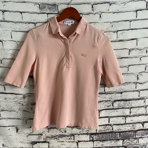 Lacoste Slim Fit Stretch 3/4 Sleeve Polo Shirt SZ 6